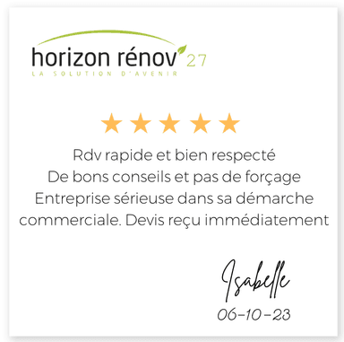 Avis horizon renov 27 Isabelle