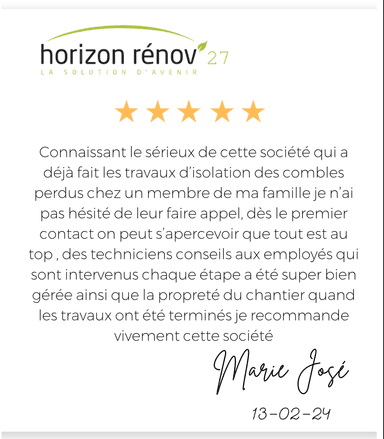 Avis horizon renov 27 Marie Joe
